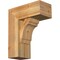 Ekena Millwork Olympic Block Rough Sawn Bracket w/ Offset Brace, Western Red Cedar, 8"W x 18"D x 22"H BKT0806X18X22OLY05RWR - alternate 1